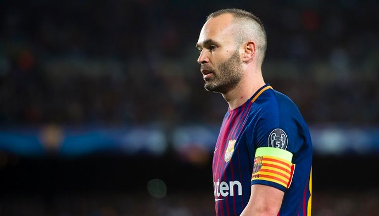 أندريس إنييستا محمد صلاح ضد برشلونة