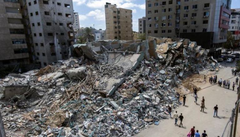 آثار القصف الإسرائيلي على غزة
