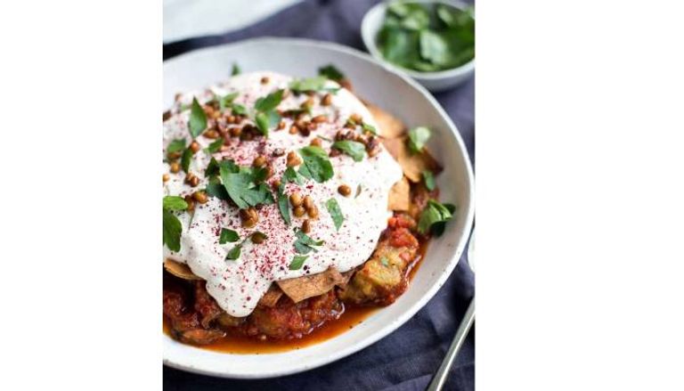 طريقة عمل الفتة اللبناني بالباذنجان الفتة اللبناني