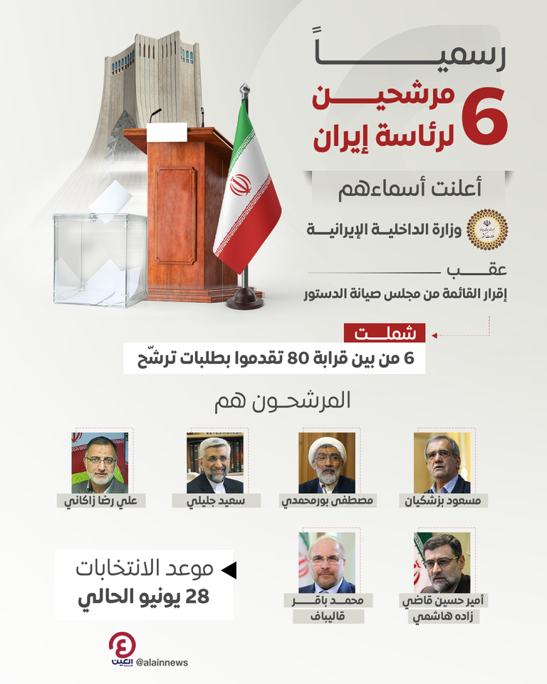 إيران تنتخب رئيسها في 28 يونيو