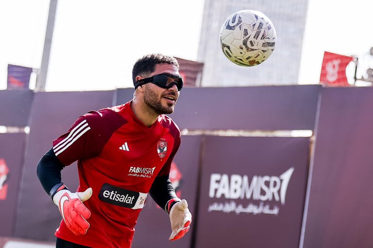 تدريبات حراس الأهلي محمد الشناوي حارس الأهلي