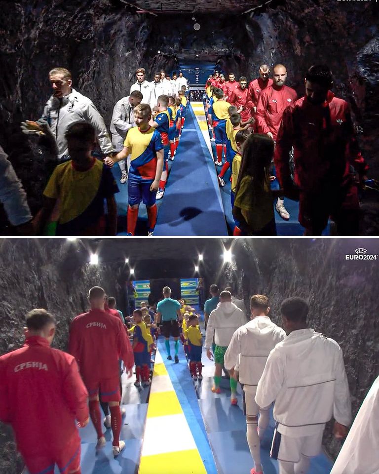 نفق ملعب مباراة إنجلترا وصربيا نفق ملعب مباراة إنجلترا وصربيا