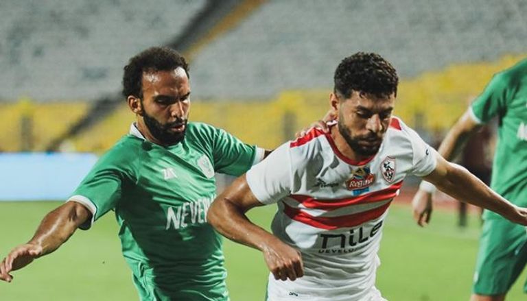 جانب من مباراة الزمالك والمصري