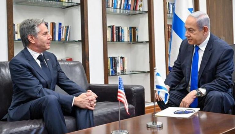 لقاء سابق بين بنيامين نتنياهو ووزير خارجية أمريكا 