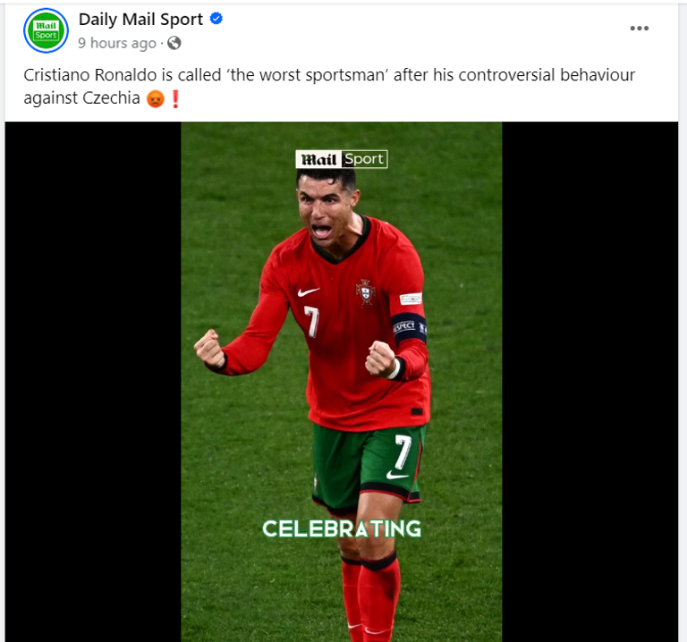 حملة ديلي ميل ضد رونالدو كريستيانو رونالدو أسطورة البرتغال