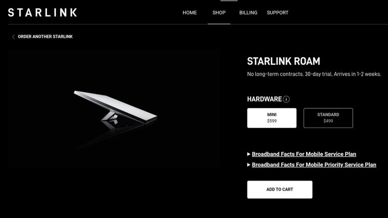 جهاز Starlink Mini شعار ستار لينك