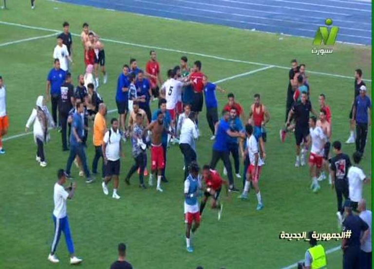مشادة حرس الحدود وسبورتنغ حرس الحدود وسبورتنغ