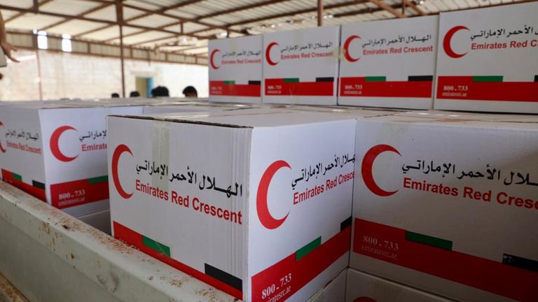 المساعدات الإماراتية إلى حضرموت
