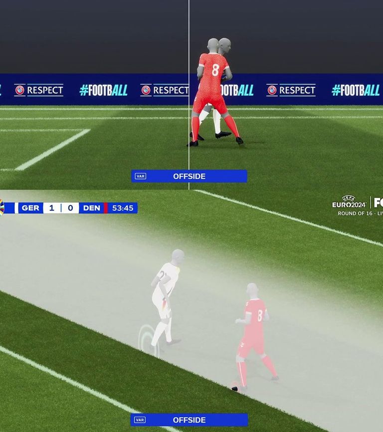 الفار في لقاء ألمانيا والدنمارك ألمانيا والدنمارك