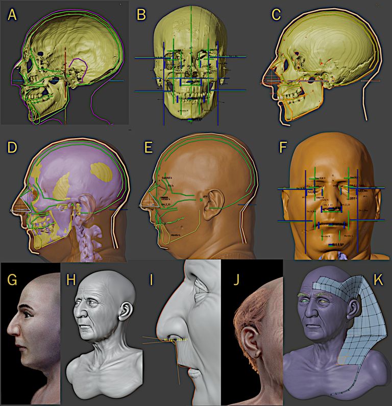 رمسيس الثاني كما أظهره رسم المصمم البرازيلي سيسيرو مورايس