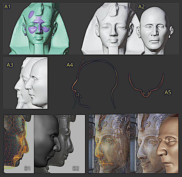 رمسيس الثاني كما أظهره رسم المصمم البرازيلي سيسيرو مورايس