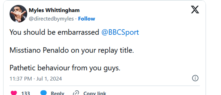 التعليقات الغاضبة ضد رونالدو