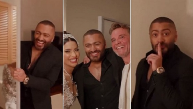 تامر حسني يفاجئ عروسا يوم زفافها