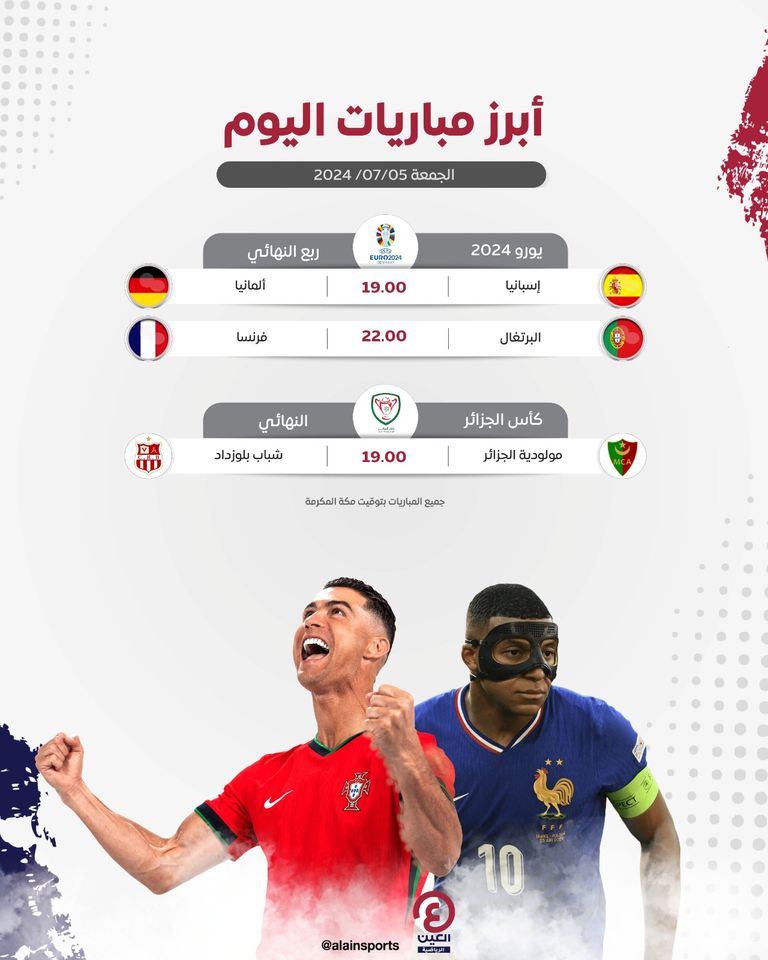 رونالدو ومبابي - فرنسا والبرتغال