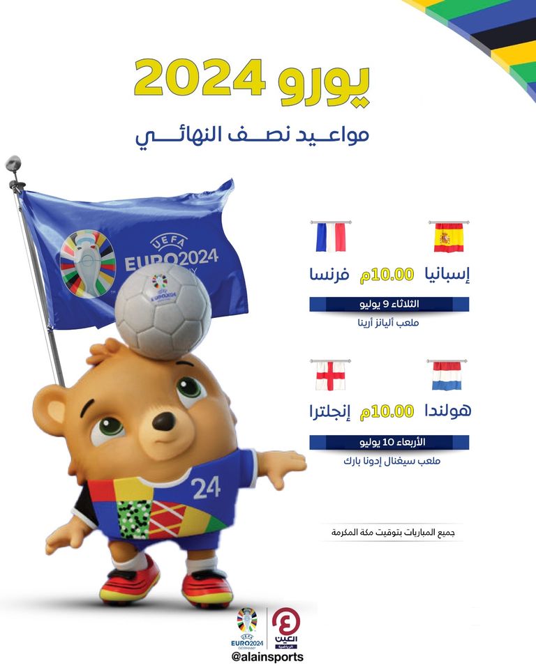 مواعيد مباريات نصف نهائي يورو 2024 منتخب إسبانيا في يورو 2024