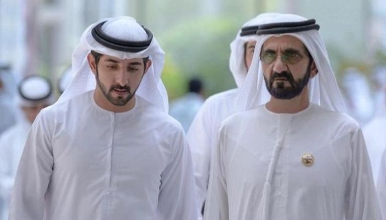 الشيخ محمد بن راشد آل مكتوم والشيخ حمدان بن محمد بن راشد