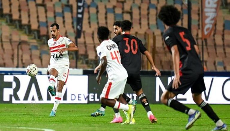 جانب من مباراة الزمالك وبلدية المحلة