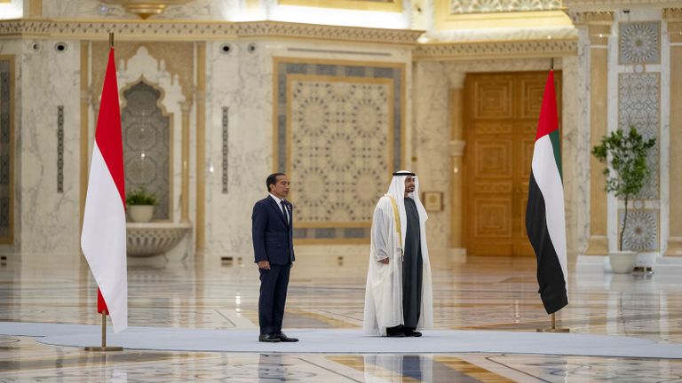 الشيخ محمد بن زايد آل نهيان والرئيس الإندونيسي