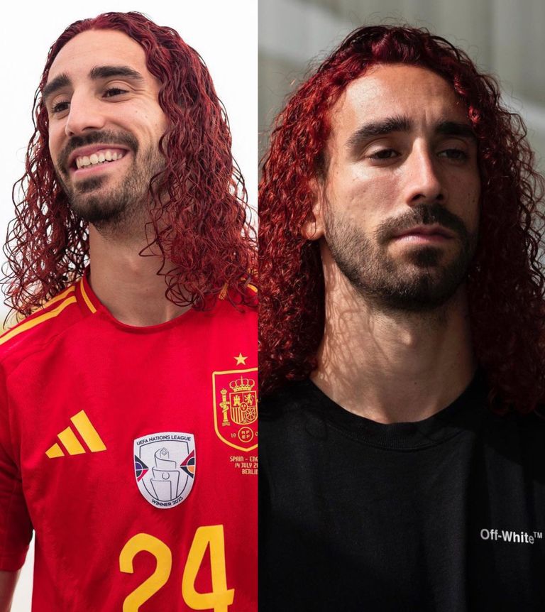 مارك كوكوريلا يصبغ شعره باللون الأحمر مارك كوكوريلا