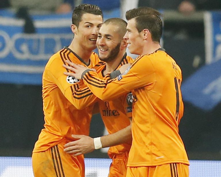 قميص ريال مدريد الثالث موسم 2013-2014 رونالدو وبيل وبنزيما في ريال مدريد
