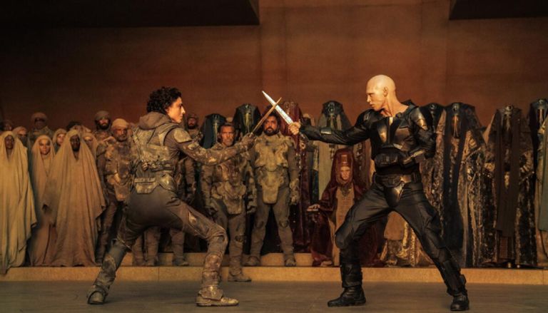 مشهد من Dune: Part Two  ضمن أفضل أفلام الخيال العلمي في 2024 قائمة أفضل أفلام خيال علمي في 2024