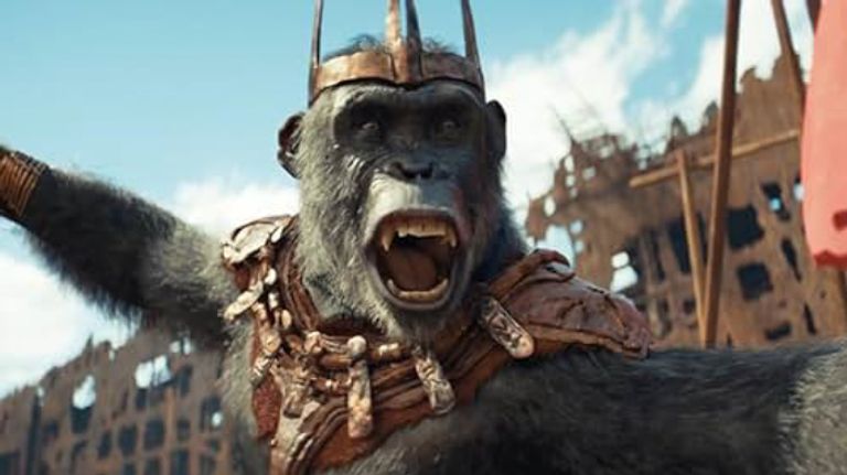 مشهد من Kingdom Of The Planet Of The Apes ضمن أفضل أفلام الخيال العلمي في 2024 قائمة أفضل أفلام خيال علمي في 2024