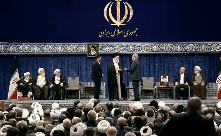 جانب من مراسم تنصيب بزشكيان رئيسا لإيران