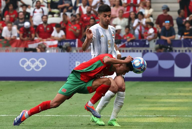 مباراة المغرب والعراق في أولمبياد باريس 2024