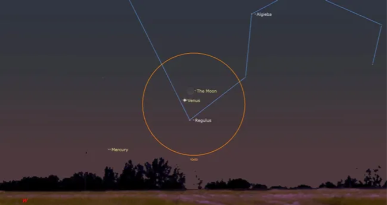 الزهرة يظهر كنقطة بيضاء بجوار الهلال في مناسبة سابقة