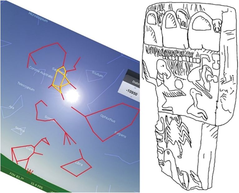 العمود الحجري لضبط الوقت المكتشف حديثا عمره 12 ألف عام