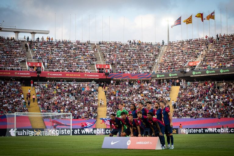 برشلونة جانب من مباراة برشلونة وموناكو