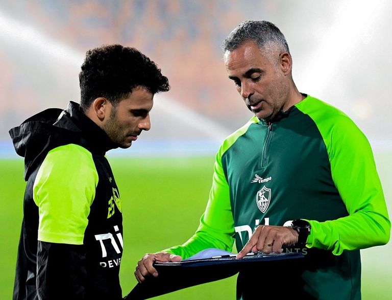 جوزيه غوميز مدرب الزمالك مع زيزو جوزيه غوميز مدرب الزمالك