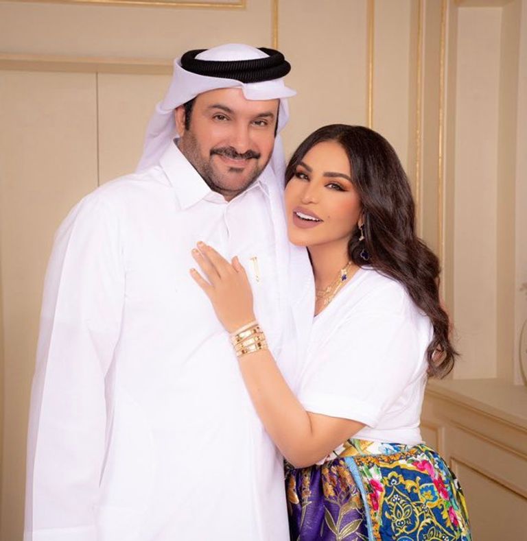 أحلام وزوجها مبارك الهاجري