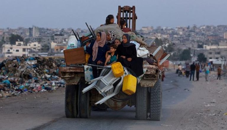 نازحون في قطاع غزة المدمر 