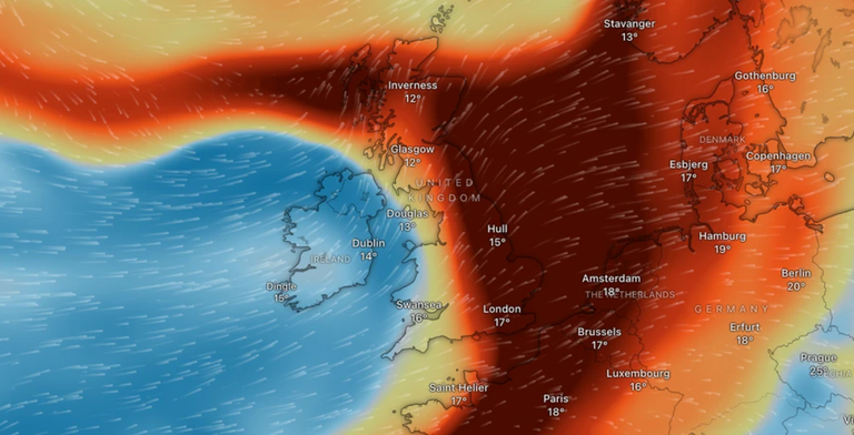 سحابة من ثاني أكسيد الكبريت ناتجة من ثوران بركاني انتشرت في بريطانيا 