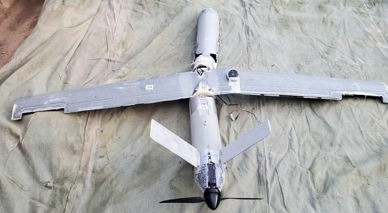 إحدى الطائرات الهجومية التي استخدمها الحوثيون في الهجوم على منشأة صافر منشأة صافر النفطية - أرشيفية