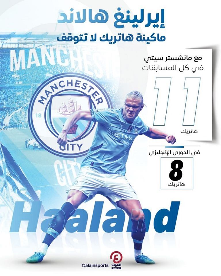 هاتريك هالاند إيرلينغ هالاند