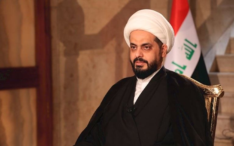 قيس الخزعلي أنصار التيار الصدري خلال مظاهرات سابقة في بغداد