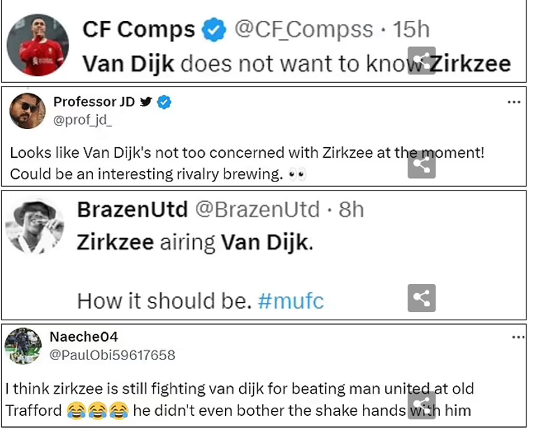 التعليقات على أزمة فان دايك وزيركيزي فيرجيل فان دايك وجوشوا زيركزي