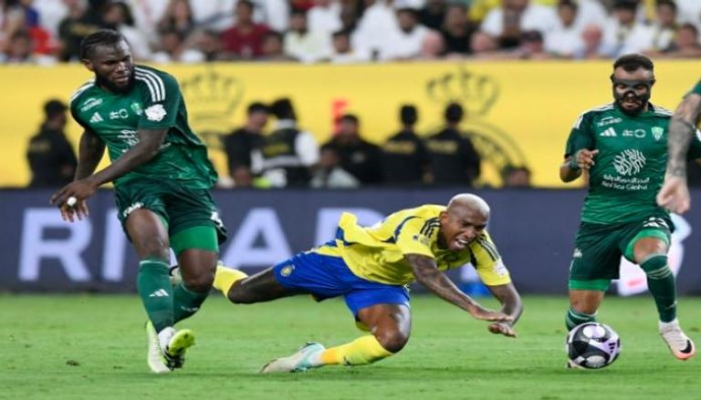 من مباراة النصر ضد الأهلي 