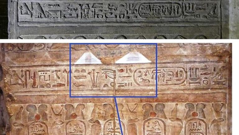 اكتشاف ألوان ونقوش جديدة لأول مرة في مشروع ترميم معبد إدفو اكتشاف ألوان ونقوش جديدة لأول مرة في مشروع ترميم معبد إدفو