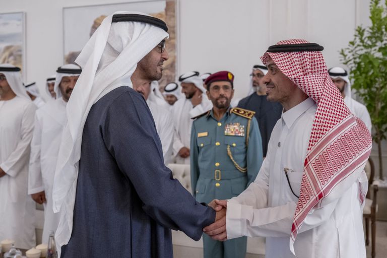الشيخ محمد بن زايد آل نهيان يستقبل رؤساء الوفود