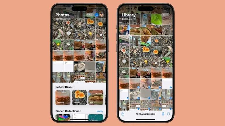 تطبيق الصور المعاد تصميمه نظام التشغيل iOS 18