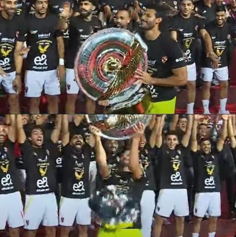 وقوع قاعدة درع الدوري المصري الجديد لحظة سقوط قاعدة درع الدوري المصري