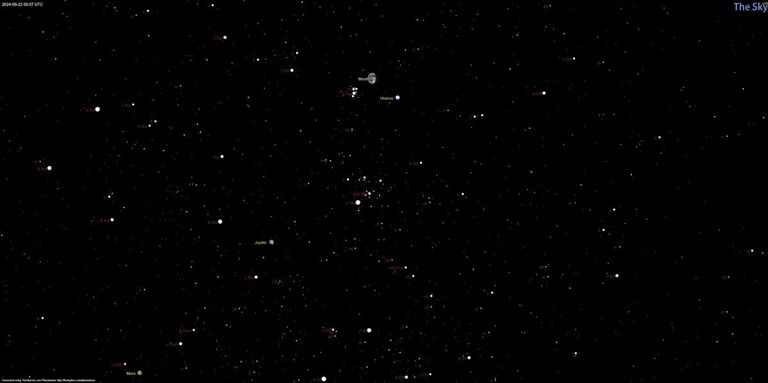 رسم توضيحي للسماء الليلية فجر الإثنين