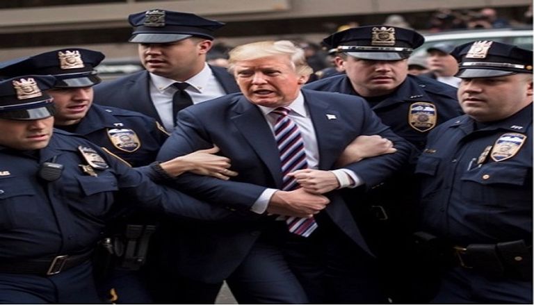 صورة زائفة تجمع ترامب وكامالا هاريس