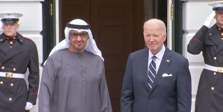 الشيخ محمد بن زايد آل نهيان مع الرئيس الأمريكي بايدن