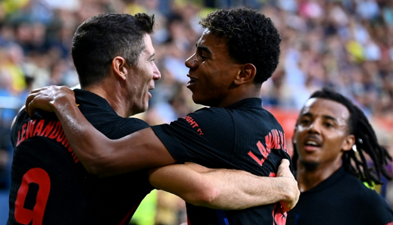 روبرت ليفاندوفسكي ولامين يامال