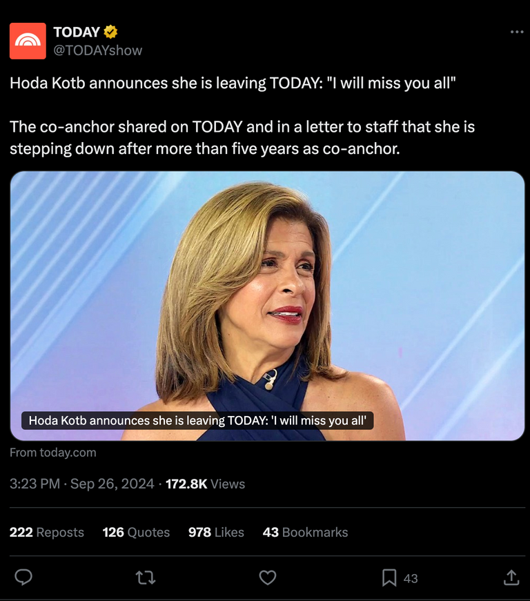 هدى قطب تترك برنامج «Today»