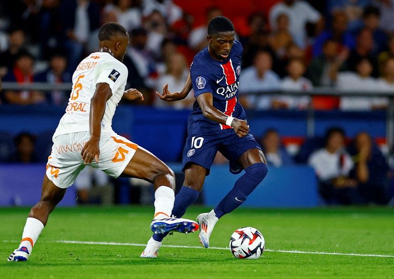 عثمان ديمبلي لويس إنريكي وعثمان ديمبلي